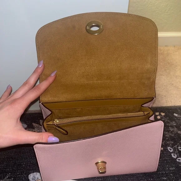 Coach Pink Satchel with Gold Turnlock and Top Handle - Picture 5 of 6